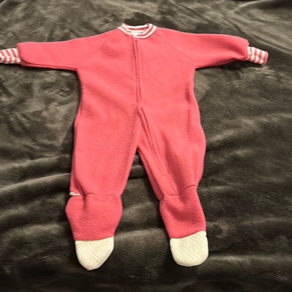 Baby Touch pink fleece like one piece size 1T - Picture 1 of 7